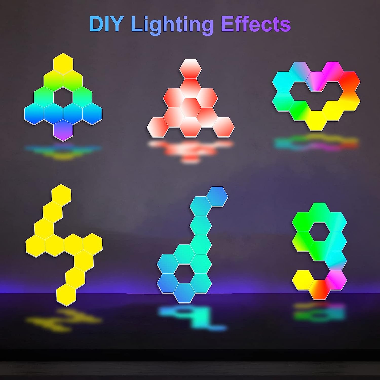 Hexagon LED Wall Light Panels (10 Pack) – GTPLAYER UK